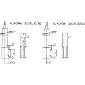 Амортизатор AL-KO 1050768 243VOPO 313 7I 301372