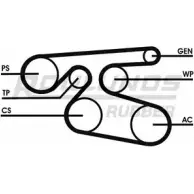 Приводной ремень, поликлиновой ROULUNDS RUBBER 7 K 1999 7K2000 7 K 1998 Toyota Avensis (T250) 2 Универсал 2.2 D 4D (ADT251) 150 л.с. 2005 – 2008