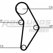 Ремень ГРМ ROULUNDS RUBBER X1HF5 390 LAN 059 ZZP RR1151 1054922