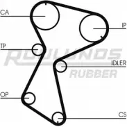 Комплект ремня ГРМ ROULUNDS RUBBER RR1172K2 Volvo S40 1 (644) Седан 1.9 TD 90 л.с. 1995 – 1999 6K6D1 RR 1172