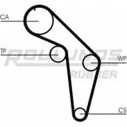 Комплект ремня ГРМ ROULUNDS RUBBER P6A3G Audi A6 (C4) 1 Седан 2.3 133 л.с. 1994 – 1995 RR1178K1 RR1 178