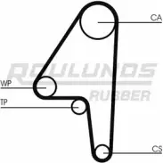 Ремень ГРМ ROULUNDS RUBBER 1055295 STD 1184 8000M 25 WU3ZO2 RR1396