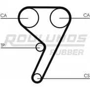 Ремень ГРМ ROULUNDS RUBBER 1055300 D5XV2HQ STDN 1344 8000M 18 RR1399