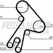 Комплект ремня ГРМ ROULUNDS RUBBER Toyota Corolla (E100) 7 Хэтчбек 3д 2.0 D (CE100) 72 л.с. 1992 – 1997 RR1 403 20LHJ RR1403K1