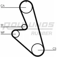 Ремень ГРМ ROULUNDS RUBBER L3H85H2 1055336 HTD 1038 9,525M 19 RR1428
