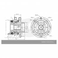 Ступица в сборе с подшипником KRAUF 1440663953 WBK5332DU 6W SY3W - Изображение 6