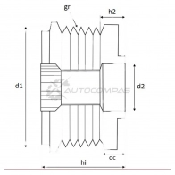 Обгонная муфта генератора KRAUF APB0307DD 1440682749 W3B ER - Изображение 3