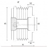 Обгонная муфта генератора KRAUF APB3073PN KVQ 8G2 1440688729 - Изображение 3