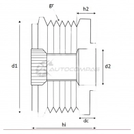 Обгонная муфта генератора KRAUF VJC 7Q APB4056PN 1440827555 - Изображение 3