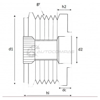 Обгонная муфта генератора KRAUF APB8203PN 1440682795 XZTR E - Изображение 3