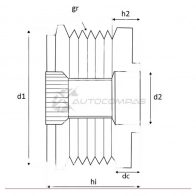 Обгонная муфта генератора KRAUF 8 RK2G APB8734DD 1440682782 - Изображение 3