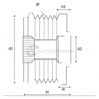 Обгонная муфта генератора KRAUF V 2TTS APD3415PN 1440682799 - Изображение 3
