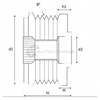 Обгонная муфта генератора KRAUF FYVR 67F 1440682871 APH0521PN - Изображение 3