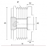 Обгонная муфта генератора KRAUF BZH5E KZ APM5873PN 1440688617 - Изображение 3