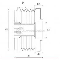 Обгонная муфта генератора KRAUF APV3590PN 1440975840 T1Z 83V7 - Изображение 3