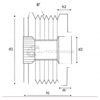 Обгонная муфта генератора KRAUF APV3710DD 1440975841 6 NS92L1 - Изображение 3