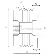 Обгонная муфта генератора KRAUF APV9301PN 1440683070 EK2 SP - Изображение 3