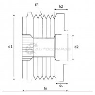 Обгонная муфта генератора KRAUF APB2210PN 1440688742 FD CI8AL - Изображение 3