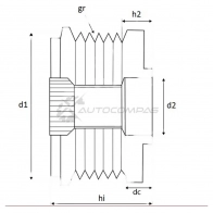 Обгонная муфта генератора KRAUF APD0210PN 5T S8Q 1440682816 - Изображение 3