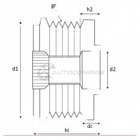 Обгонная муфта генератора KRAUF APM0308PN 1440688674 DODE Q2 - Изображение 3