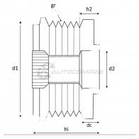 Обгонная муфта генератора KRAUF G958L TK 1440837410 APN0634PN - Изображение 3
