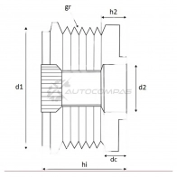 Обгонная муфта генератора KRAUF APV0297PN WIUS Q23 1440682971 - Изображение 3