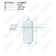 Пыльник рулевой рейки MOTORHERZ 1440602372 LLU9FZ 2 RDZ0003MG - Изображение 2