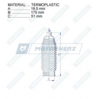 Пыльник рулевой рейки MOTORHERZ 1440602376 IB KQ1 RDZ0012MG - Изображение 2