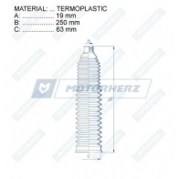 Пыльник рулевой рейки MOTORHERZ RDZ0013MG 1440602377 DKLKM O - Изображение 2