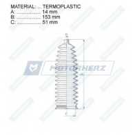 Пыльник рулевой рейки MOTORHERZ RDZ0017MG 1440602381 HBX MQP - Изображение 2