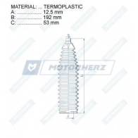 Пыльник рулевой рейки MOTORHERZ 1440602384 XIAT VR RDZ0021MG - Изображение 2