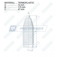Пыльник рулевой рейки MOTORHERZ RDZ0023MG 1440602385 JR0MM GO - Изображение 2