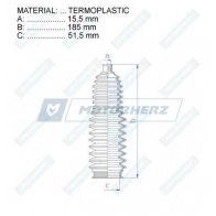 Пыльник рулевой рейки MOTORHERZ RDZ0024MG 1440602386 ZG9 65U - Изображение 2