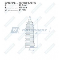 Пыльник рулевой рейки MOTORHERZ 9U31M 87 RDZ0028MG 1440602389 - Изображение 2
