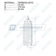 Пыльник рулевой рейки MOTORHERZ GAE WL 1440602395 RDZ0038MG - Изображение 2