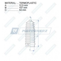 Пыльник рулевой рейки MOTORHERZ 1440602396 RDZ0039MG 1H XOMK - Изображение 2