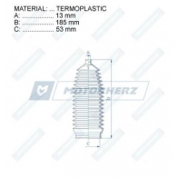 Пыльник рулевой рейки MOTORHERZ RDZ0059MG IB RT8E 1440602411 - Изображение 2