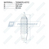Пыльник рулевой рейки MOTORHERZ RDZ0061MG 1440602412 3T AGK - Изображение 2