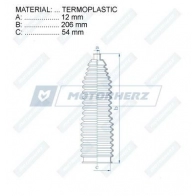 Пыльник рулевой рейки MOTORHERZ F6 SOKL RDZ0062MG 1440602413 - Изображение 2
