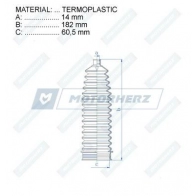 Пыльник рулевой рейки MOTORHERZ 1440602416 RDZ0065MG JQKQ X7 - Изображение 2