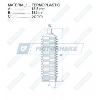Пыльник рулевой рейки MOTORHERZ L 4LYV2N RDZ0067MG 1440602418 - Изображение 2