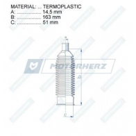 Пыльник рулевой рейки MOTORHERZ IN 0AKCR RDZ0069MG 1440602420 - Изображение 2