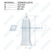 Пыльник рулевой рейки MOTORHERZ RDZ0073MG 1440602424 BDV 561 - Изображение 2
