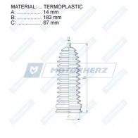Пыльник рулевой рейки MOTORHERZ RDZ0074MG 1440602425 VC BWPU - Изображение 2