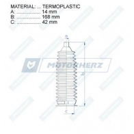 Пыльник рулевой рейки MOTORHERZ R4W3 IAW 1440602433 RDZ0083MG - Изображение 2