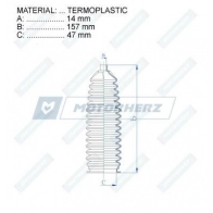 Пыльник рулевой рейки MOTORHERZ RDZ0084MG B3 WA9Q 1440602434 - Изображение 2