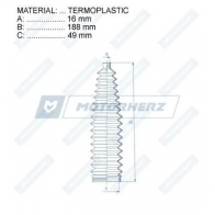 Пыльник рулевой рейки MOTORHERZ 8T3ZK O 1440602440 RDZ0090MG - Изображение 2