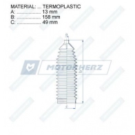 Пыльник рулевой рейки MOTORHERZ 1440602444 H YL1IH RDZ0094MG - Изображение 2