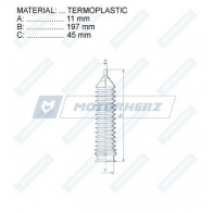 Пыльник рулевой рейки MOTORHERZ RDZ0095MG 6V67 EIZ 1440602445 - Изображение 2