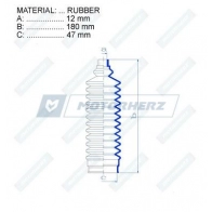 Пыльник рулевой рейки MOTORHERZ 1440602456 RDZ0132MG SKA5 E4C - Изображение 2
